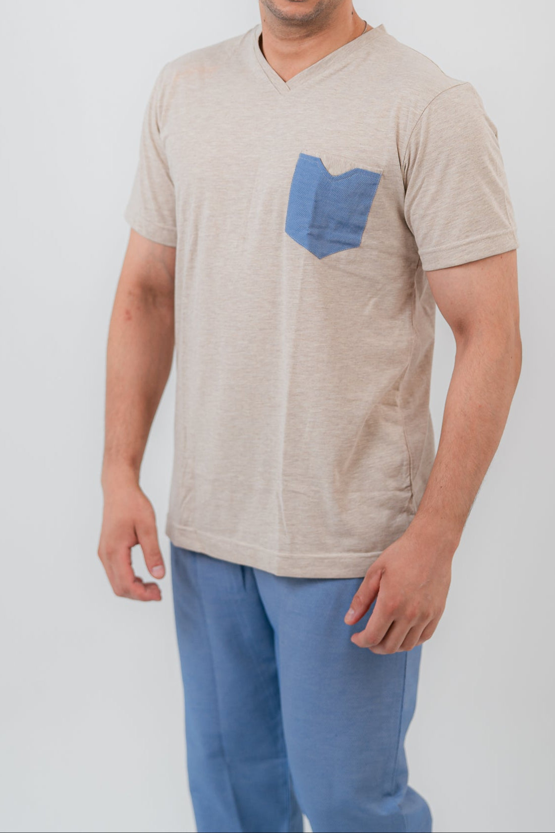Beige Pajama Set Trousers