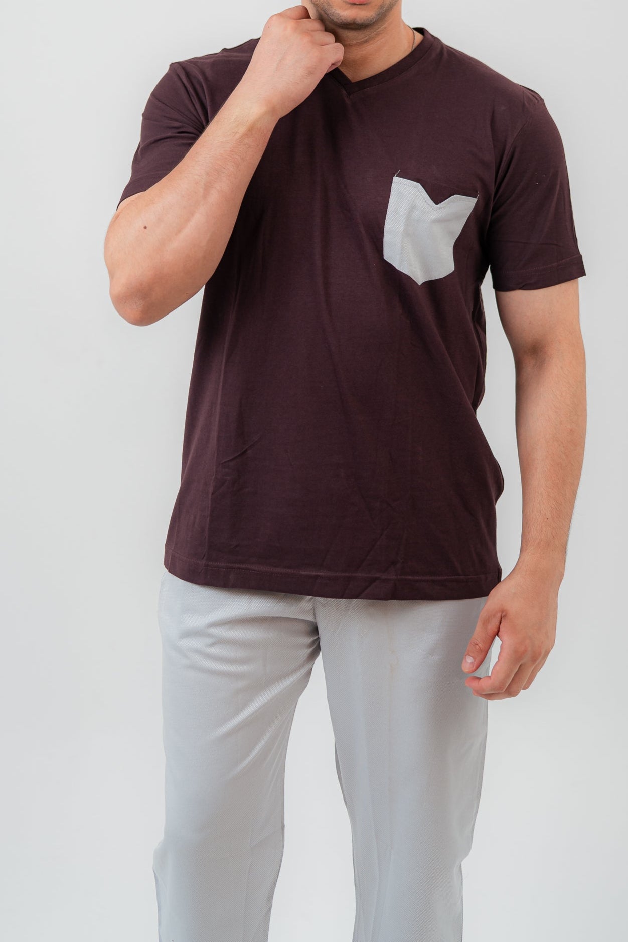 Brown Pajama Set Trousers