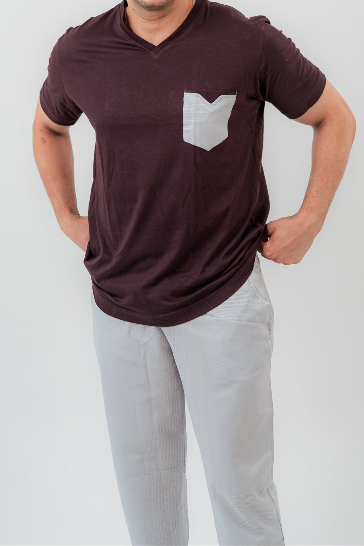 Brown Pajama Set Trousers