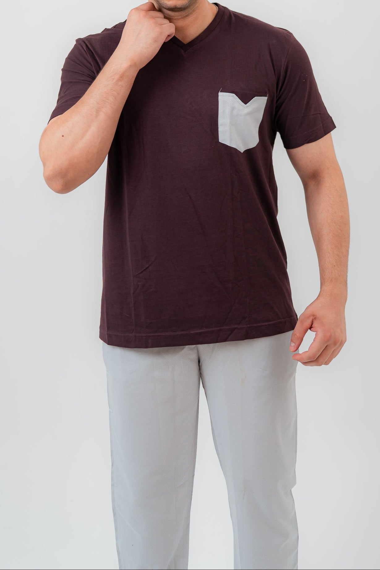 Brown Pajama Set Trousers