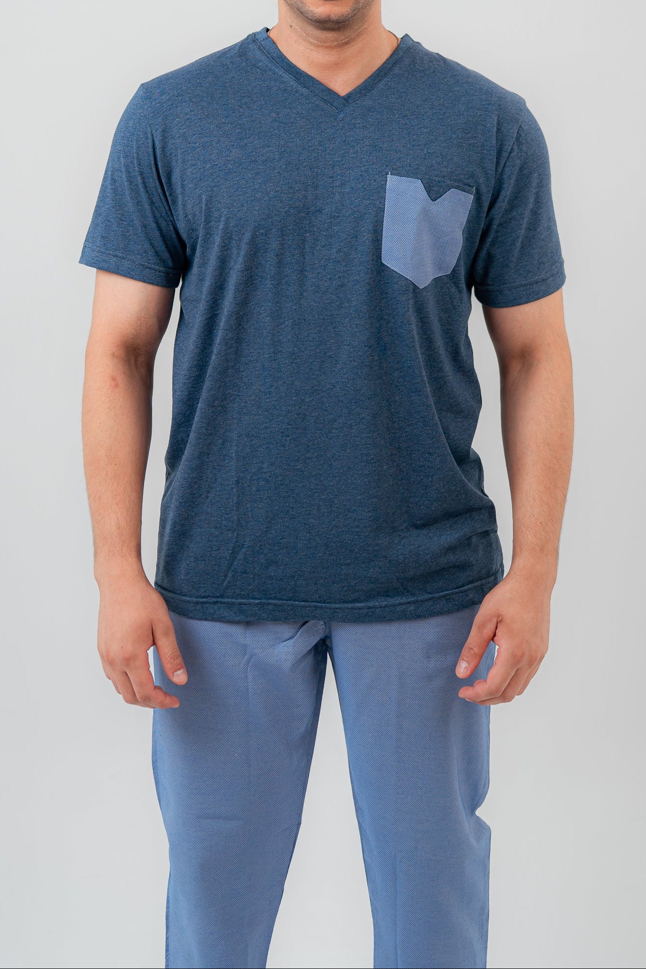 Blue Pajama Set Trousers