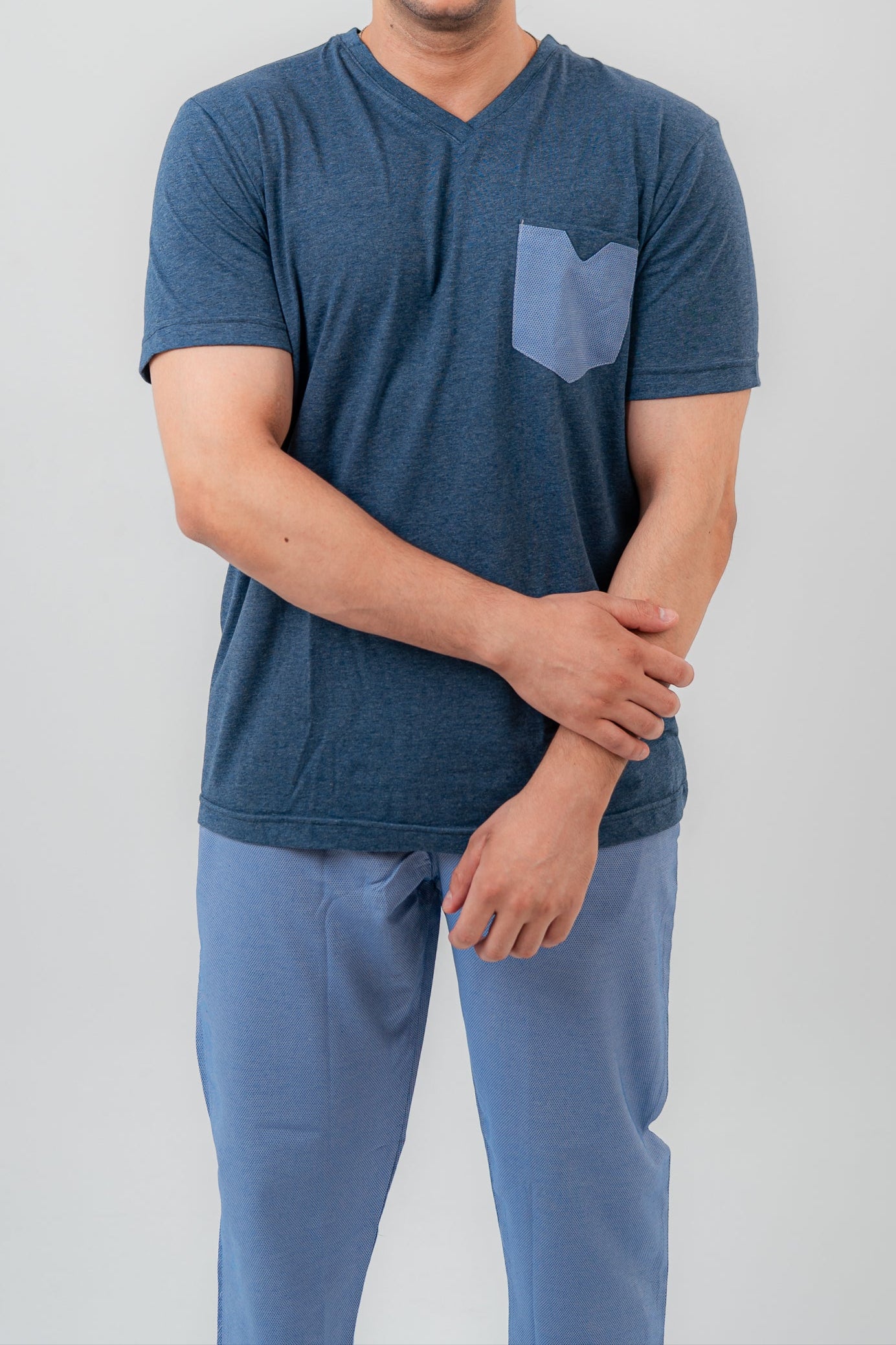 Blue Pajama Set Trousers
