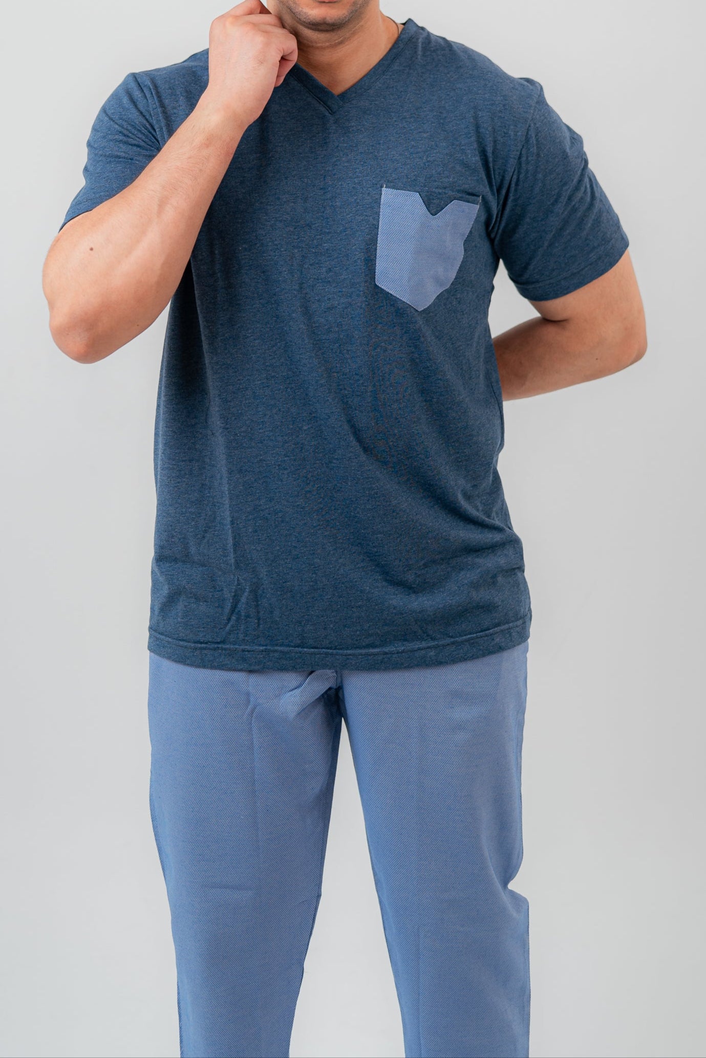 Blue Pajama Set Trousers