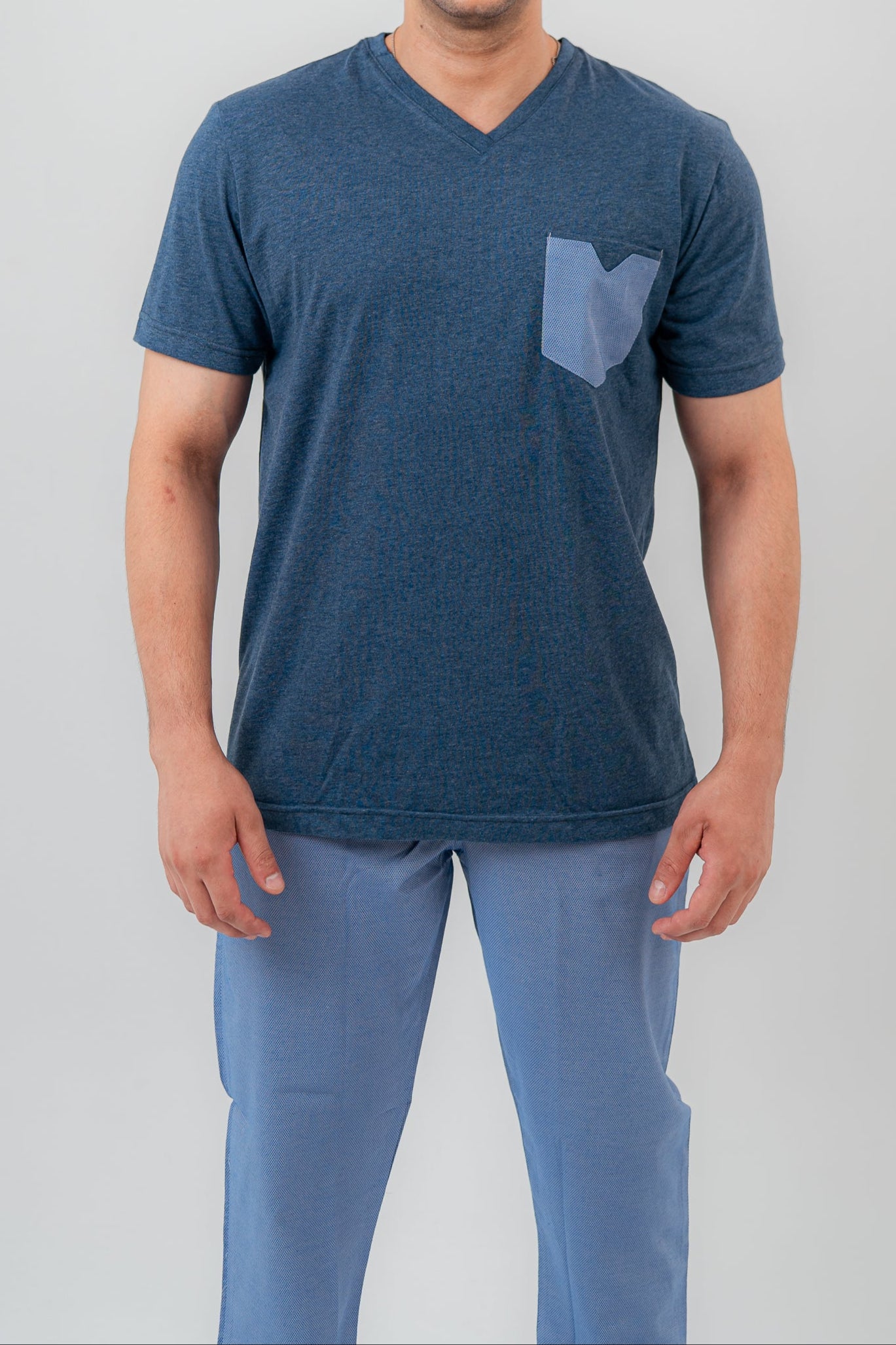Blue Pajama Set Trousers