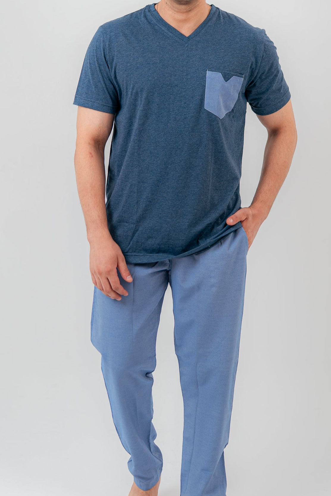 Blue Pajama Set Trousers