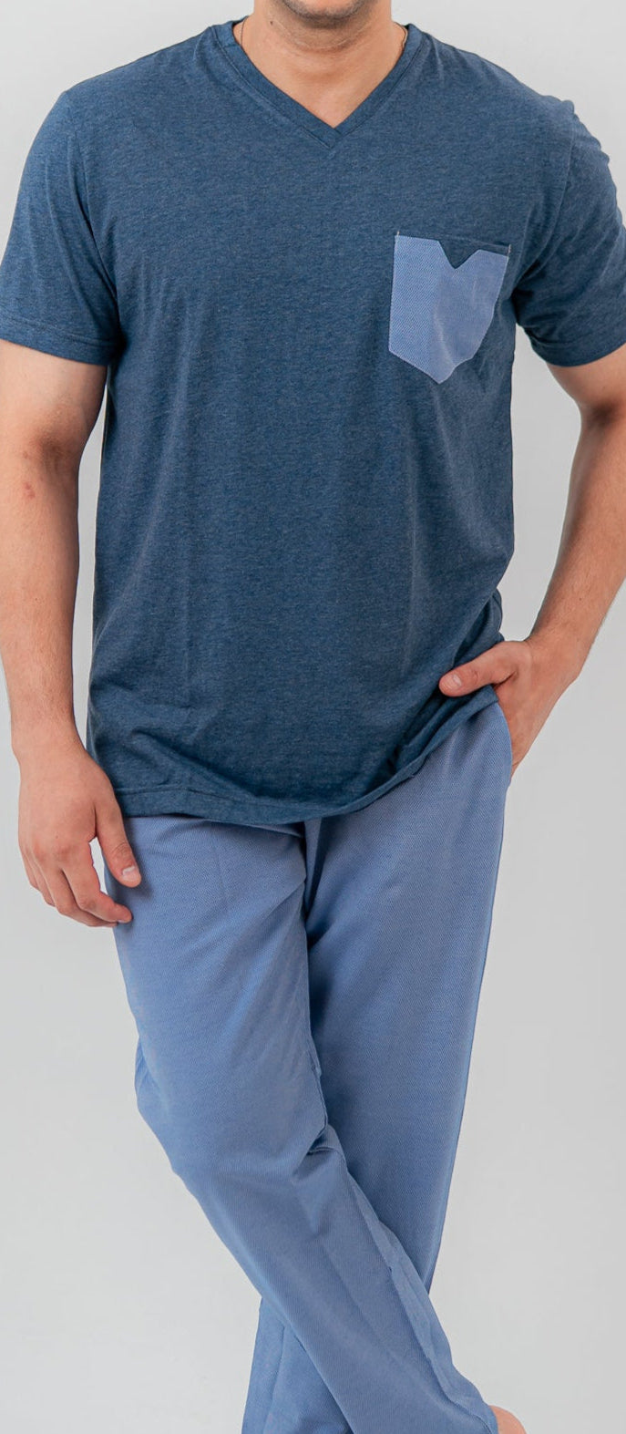 Blue Pajama Set Trousers