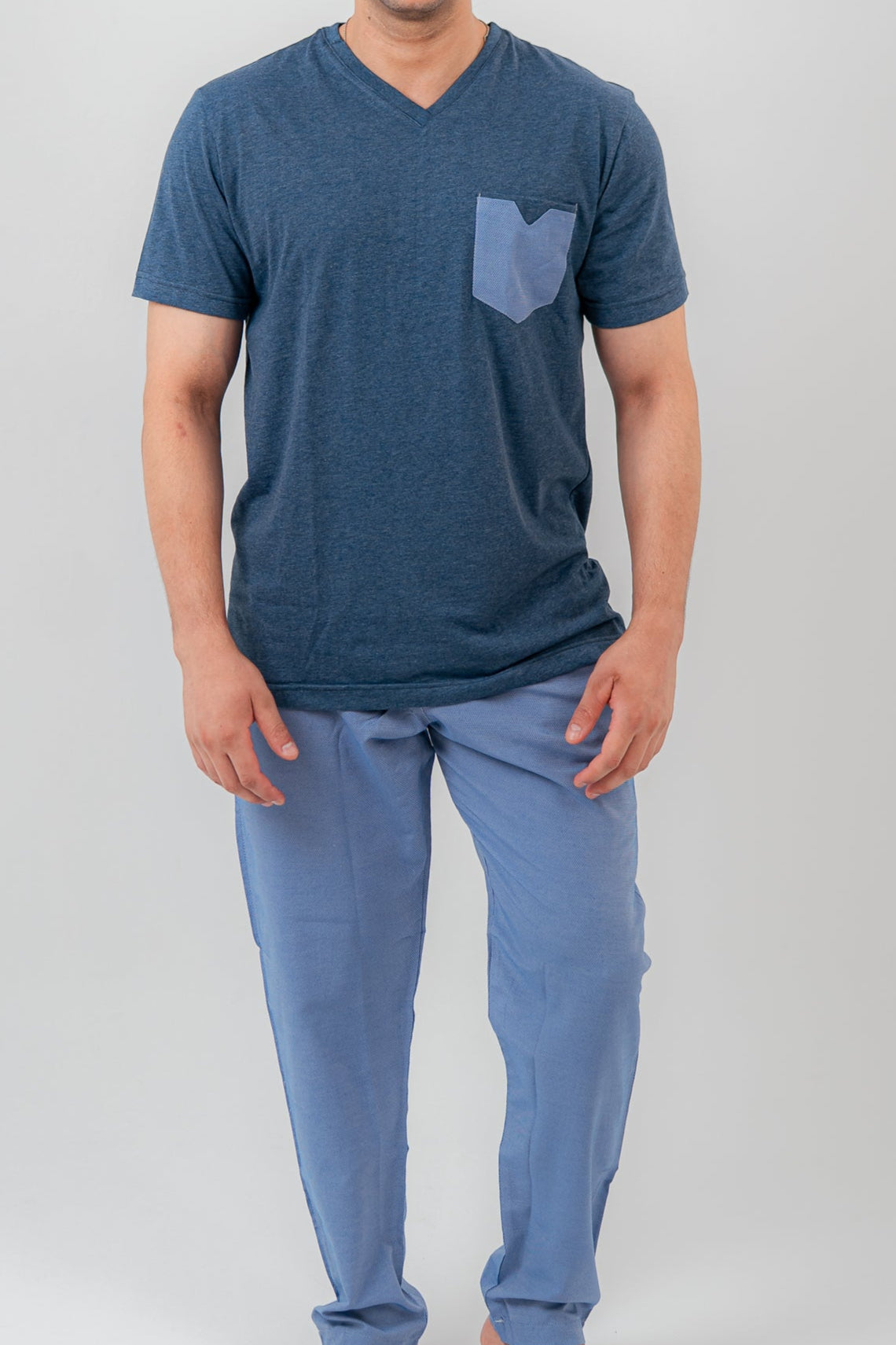 Blue Pajama Set Trousers
