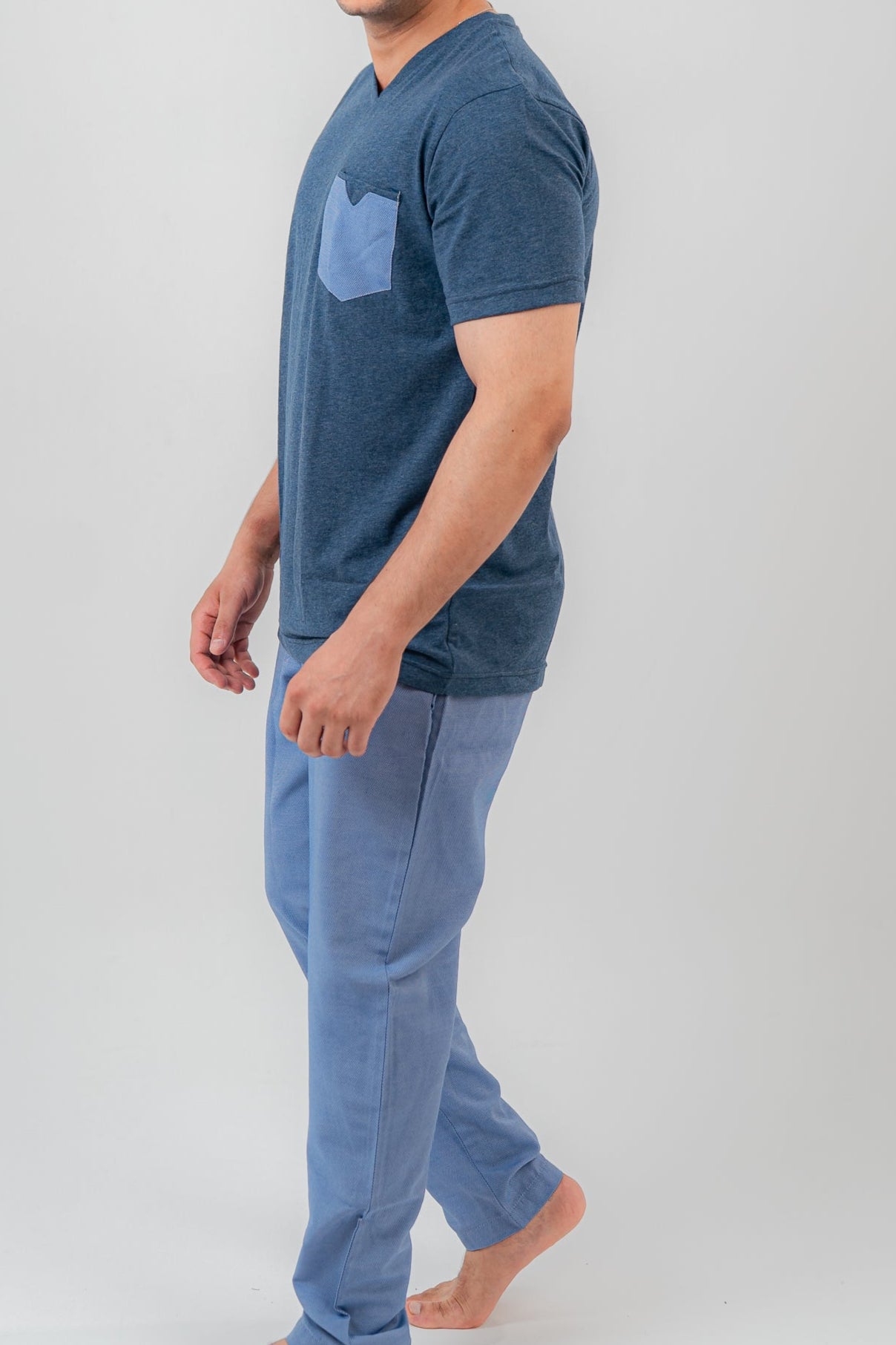 Blue Pajama Set Trousers