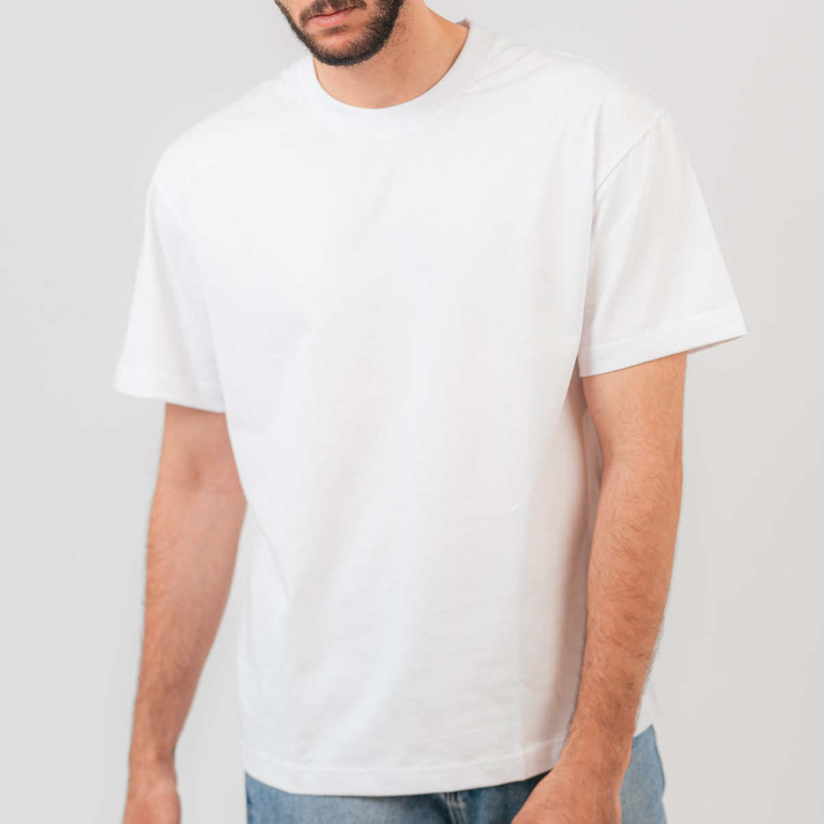 white oversize T-shirt