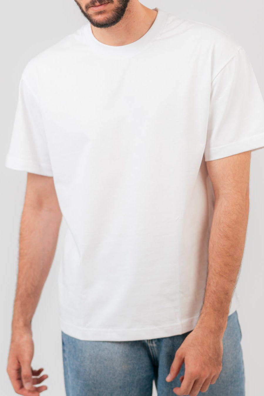 white oversize T-shirt