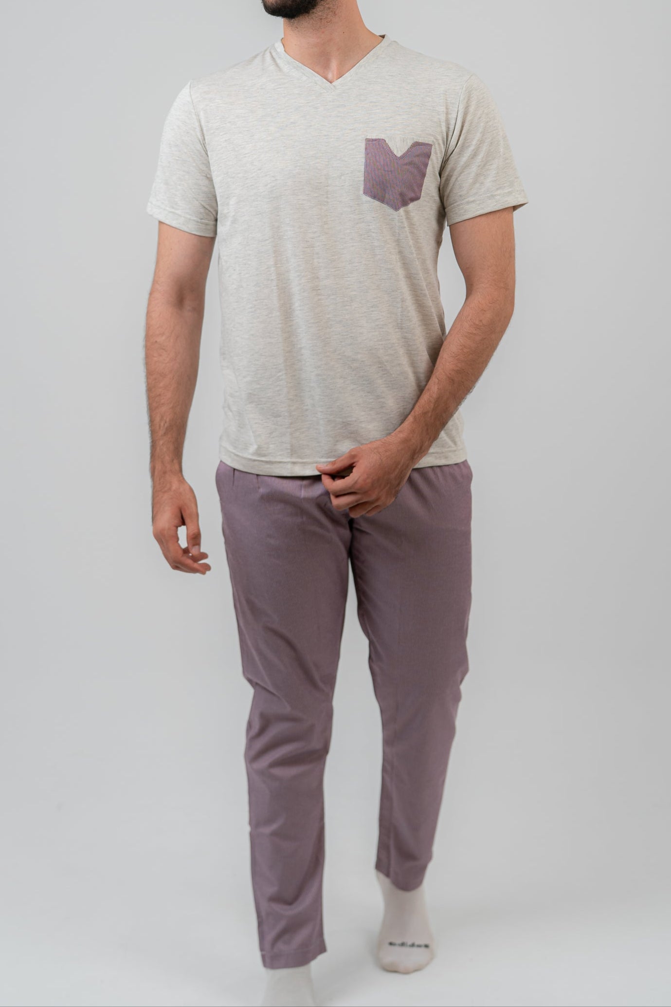 Gray Pajama Set shorts