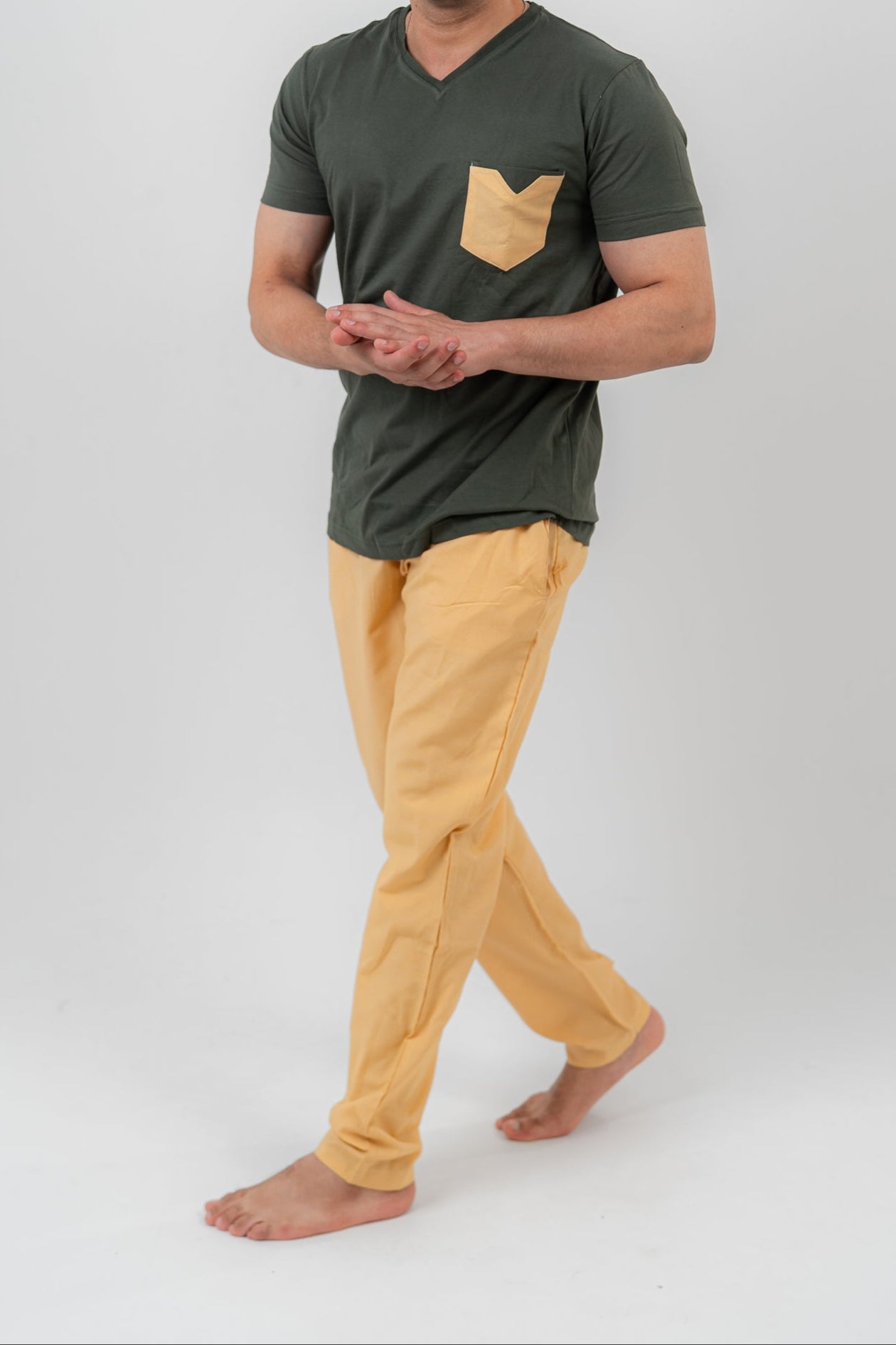 Olive green Pajama Set Trousers