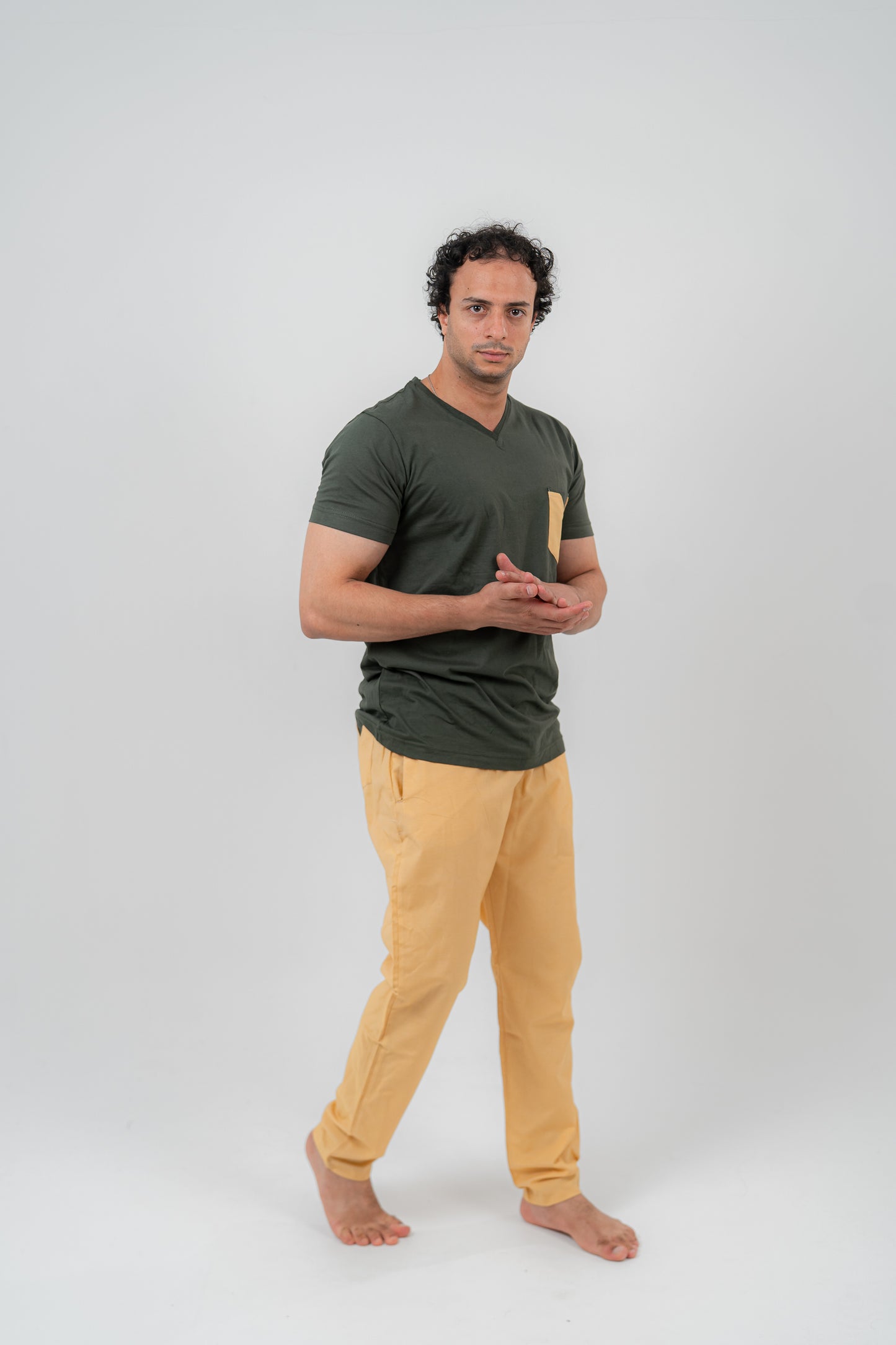 Olive green Pajama Set Trousers