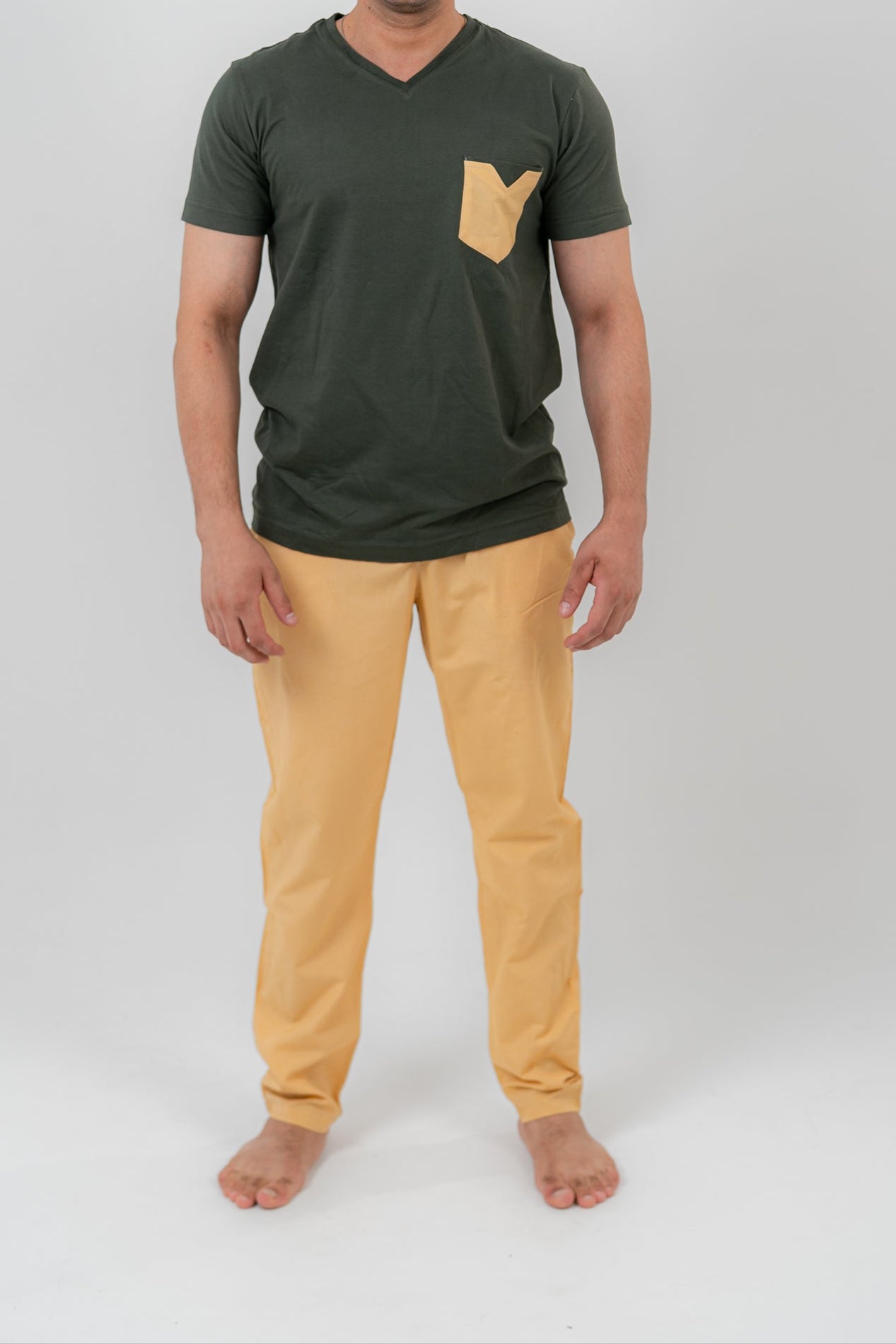 Olive green Pajama Set Trousers