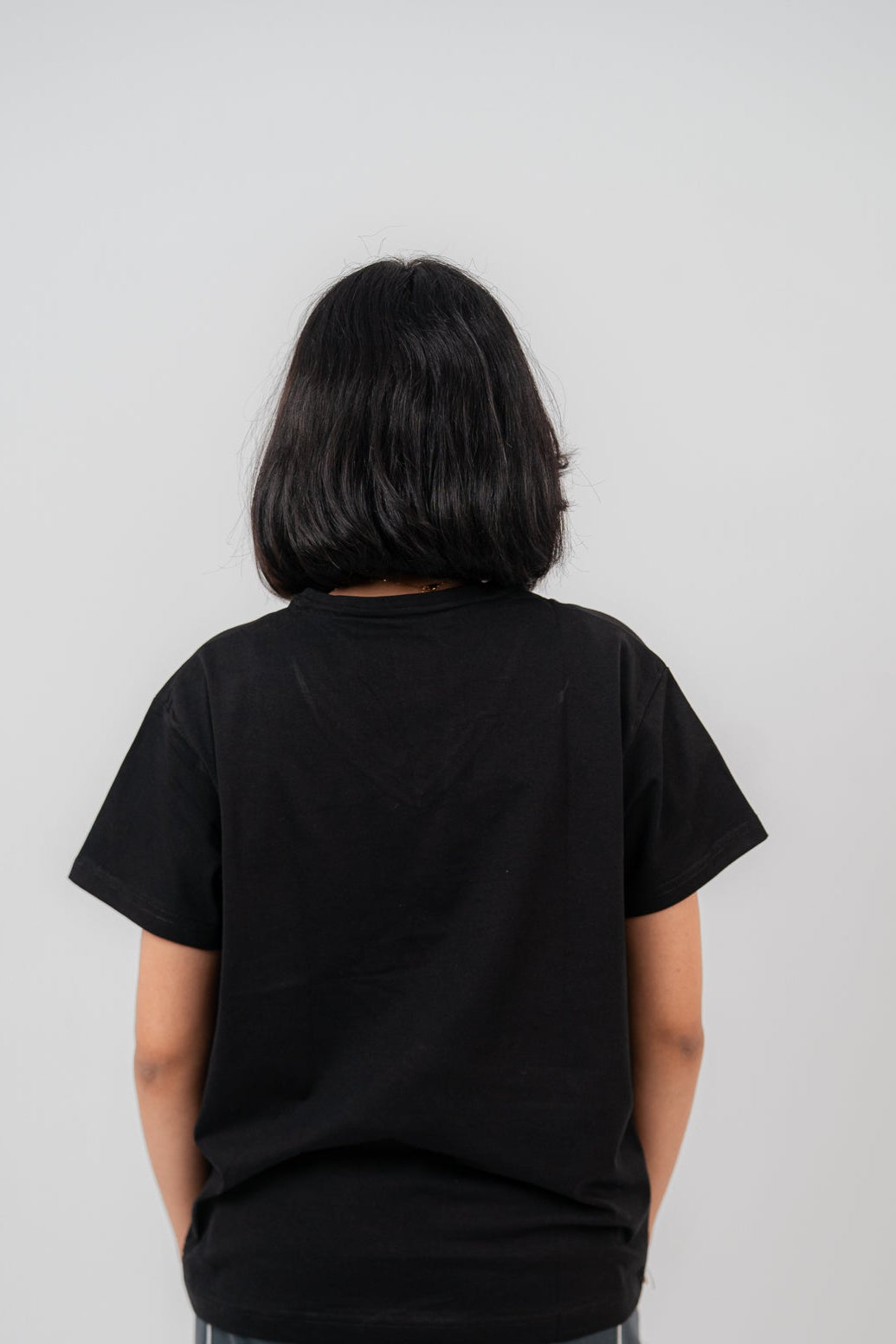 Black V-Nack Oversize T-shirt