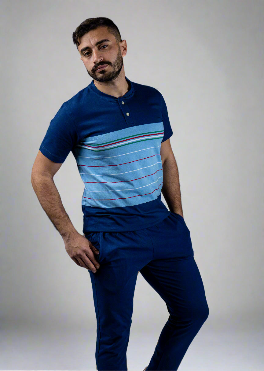 Blue Pajama Set Trouser