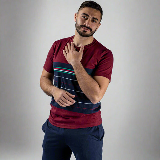 Dark Red Pajama Set Trousers