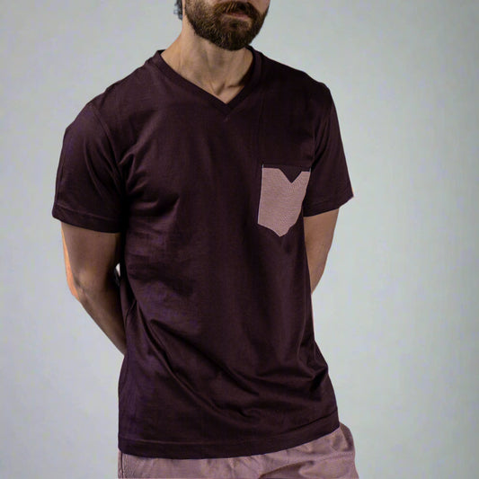 Burgundy Pajama Set Trousers
