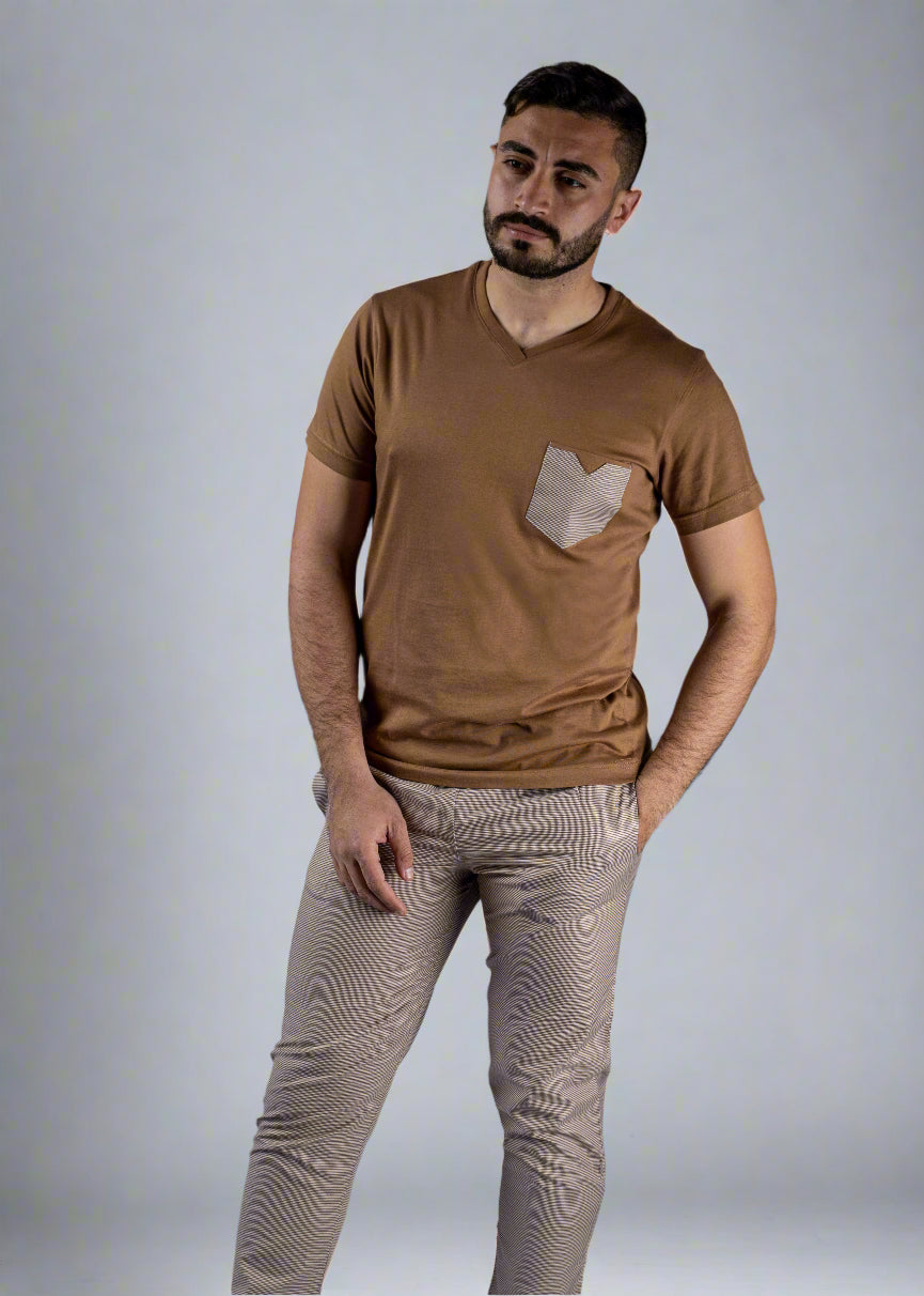 Brown Pajama Set Trousers