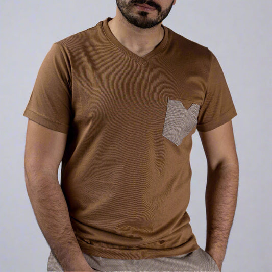 Brown Pajama Set Trousers