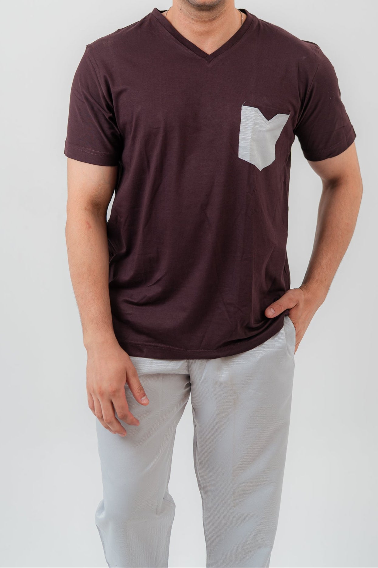 Brown Pajama Set Trousers
