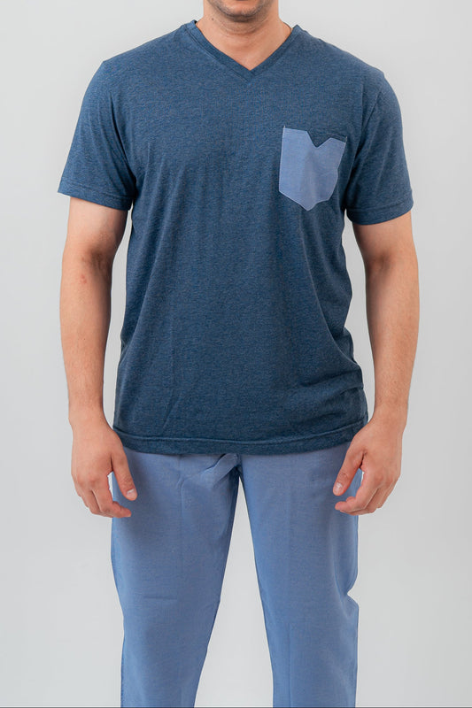 Blue Pajama Set Trousers