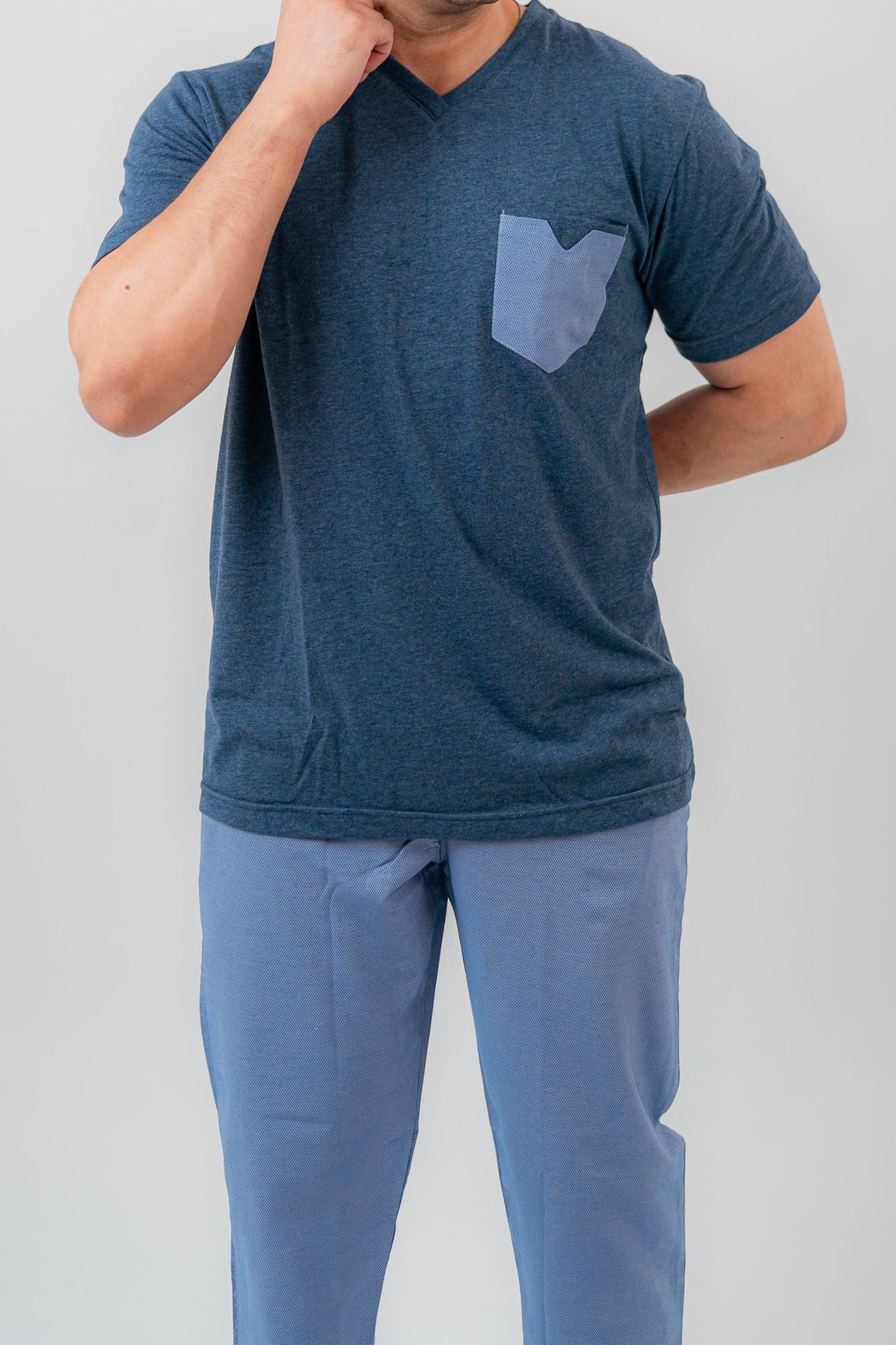 Blue Pajama Set Trousers