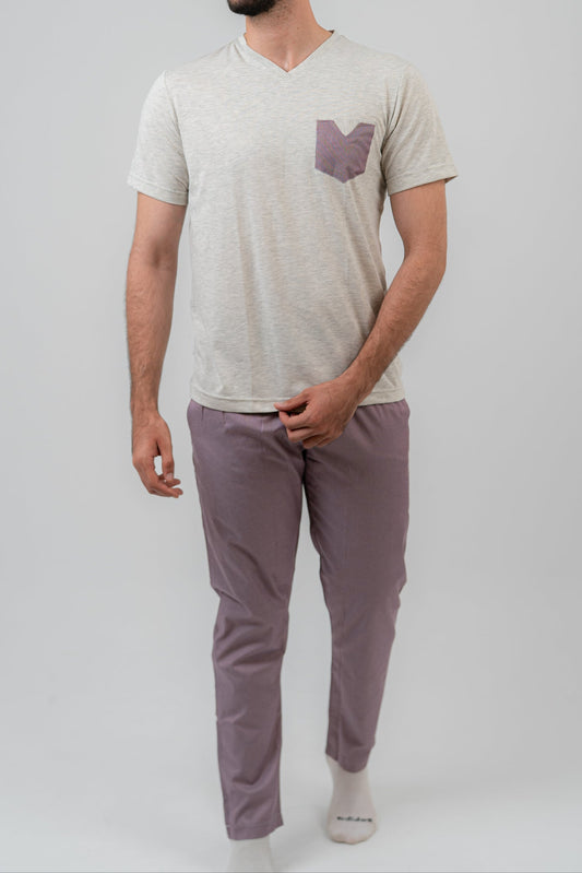 Gray Pajama Set shorts
