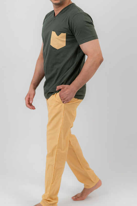 Olive green Pajama Set Trousers
