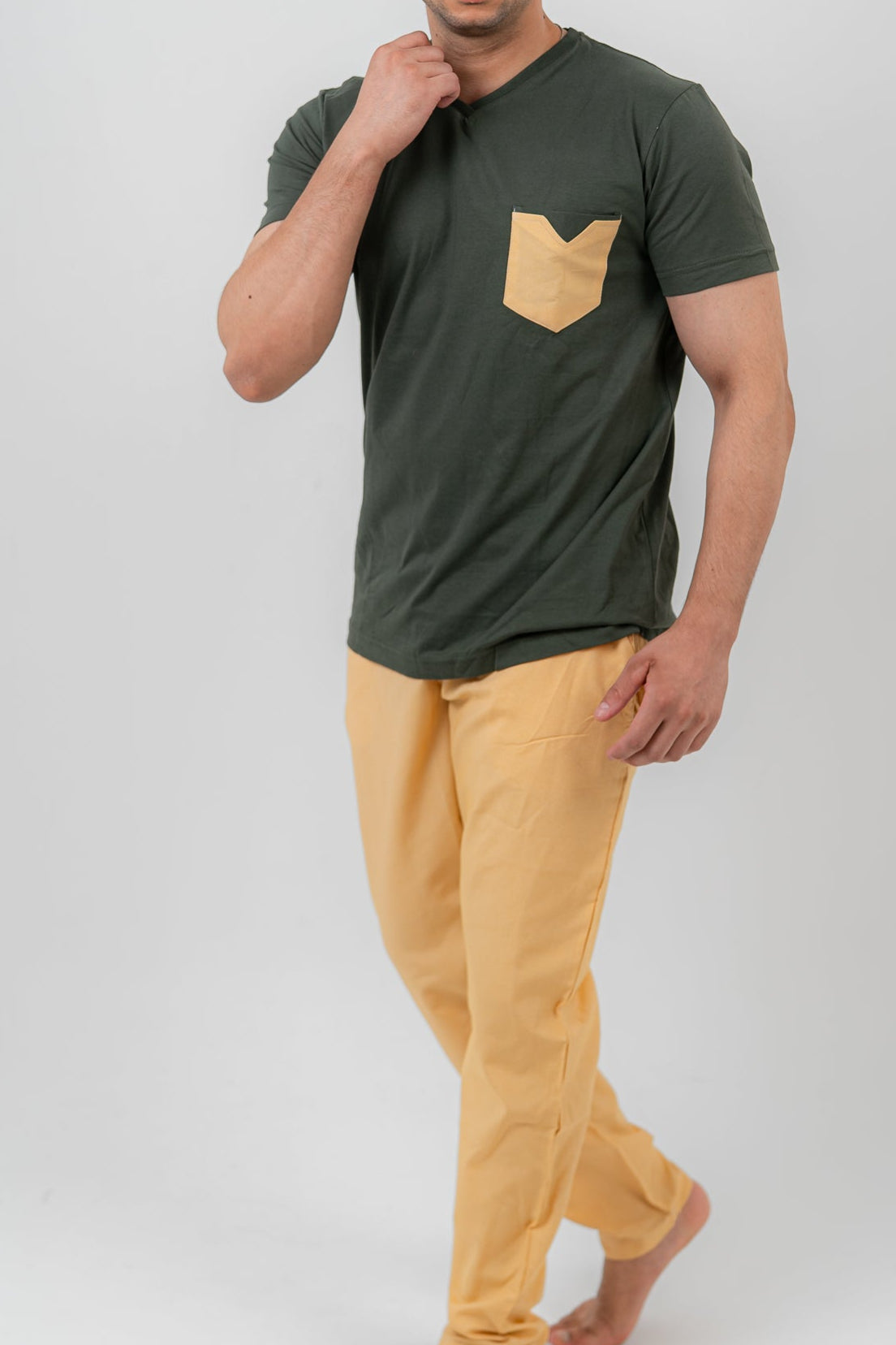 Olive green Pajama Set Trousers