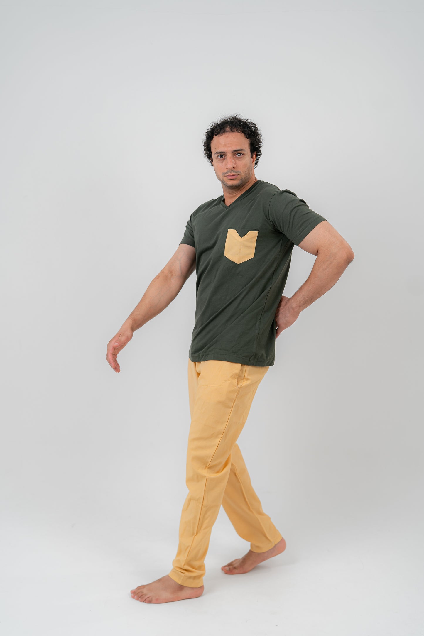 Olive green Pajama Set Trousers
