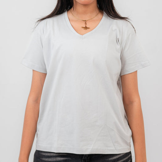 Light gery V-Neck oversize T-Shirt