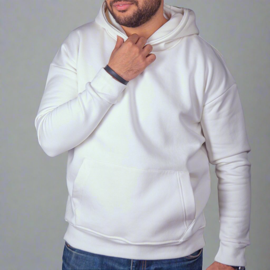 White Basic Hoodie