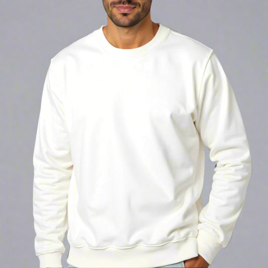 White Basic Sweatshirt